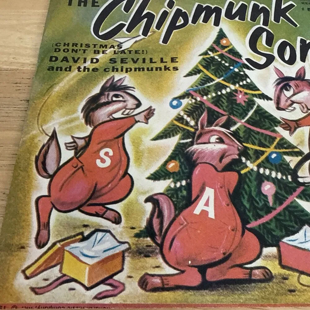1959 David Seville And The Chipmunks Alvin’s Harmonica 45 Sleeve No Record - Picture 5 of 7